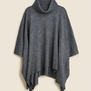 J. Crew Wool-cashmere blend turtleneck poncho NWOT